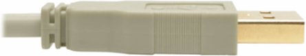 USB 2.0 A/B Cable 15 ft., Beige, Supports 480 Mbps Data Transfer
