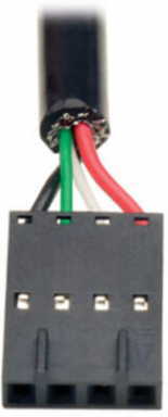 USB 2.0 A Female to 4-PIN IDC Header Cable, 6 Inch length