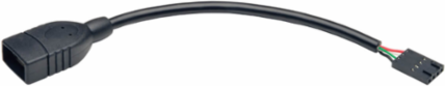 USB 2.0 A Female to 4-PIN IDC Header Cable, 6 Inch length