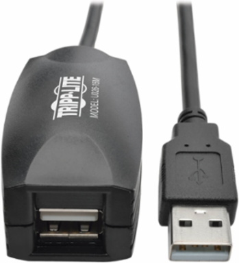 USB 2.0 Active Extension Repeater Cable, 15 m (49 ft), 480 Mbps Data Transfer