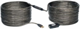 USB 2.0 Active Extension Repeater Cable, 20M (65 ft.), Black, High Speed