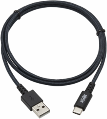 Heavy Duty USB-A to USB-C Cable, 3 ft, USB 2.0, UHMWPE & Aramid Fiber