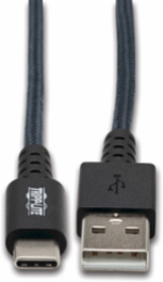 Heavy Duty USB-A to USB-C Cable, 3 ft, USB 2.0, UHMWPE & Aramid Fiber