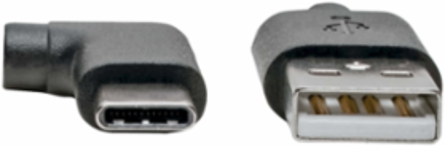 USB-A to USB-C Cable, 6 ft, Right Angle, USB 2.0, Up to 480 Mbps