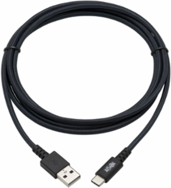 Heavy Duty USB-A to USB-C Cable, 6 ft., USB 2.0, Gray, UHMWPE/Aramid Fiber