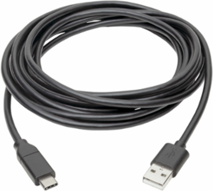 USB-A to USB-C Cable, USB 2.0, 13 ft., 3A Power Delivery, USB-IF Certified