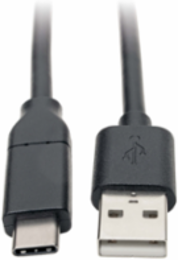USB-A to USB-C Cable, USB 2.0, 13 ft., 3A Power Delivery, USB-IF Certified