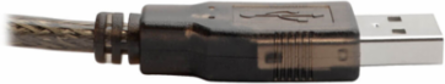 USB 2.0 A/B Active Repeater Cable, 30 ft, Supports 480 Mbps, Gold-Plated Contacts