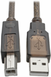 USB 2.0 A/B Active Repeater Cable, 30 ft, Supports 480 Mbps, Gold-Plated Contacts