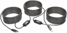 USB 2.0 A/B Active Repeater Cable, 50 ft, 480 Mbps Data Transfer Rate