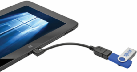 Micro USB to USB OTG Host Adapter Cable 6 Inch, Nickel-Plated Connectors