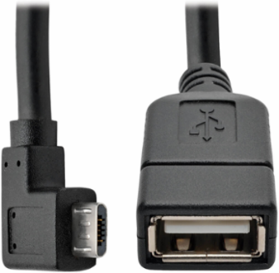 Micro USB to USB OTG Host Adapter Cable 6 Inch, Nickel-Plated Connectors