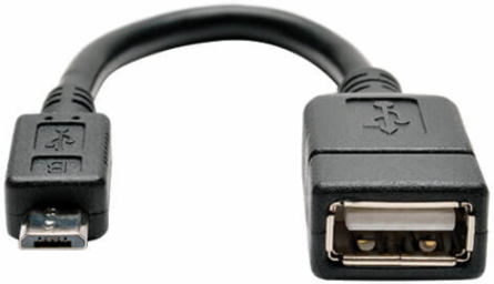 Micro USB to USB OTG Host Adapter Cable, 6 Inch, USB 2.0, Plug-n-Play