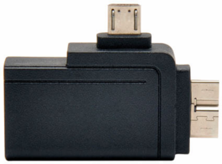 2-in-1 USB OTG Adapter, USB 3.0 Micro B Male, USB 2.0 Micro B Male to USB A Female