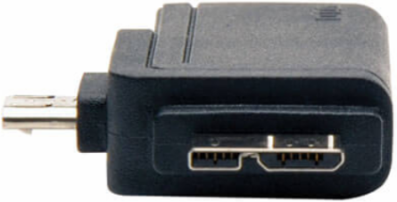2-in-1 USB OTG Adapter, USB 3.0 Micro B Male, USB 2.0 Micro B Male to USB A Female
