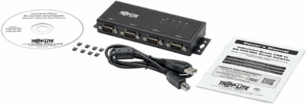 4-Port USB to Serial FTDI Adapter, DB9 F/M, Auto-Detect RS-422/RS-485