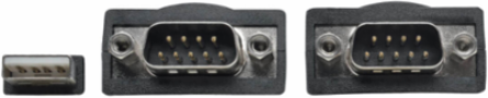 2-Port USB to DB9 Serial FTDI Adapter Cable, 6 ft., 225 Kbps, Male to Male