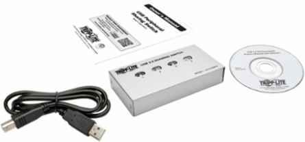 4-Port USB 2.0 Peripheral Sharing Switch, 480 Mbps Transfer Rate