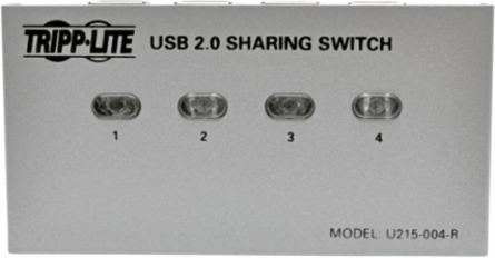 4-Port USB 2.0 Peripheral Sharing Switch, 480 Mbps Transfer Rate