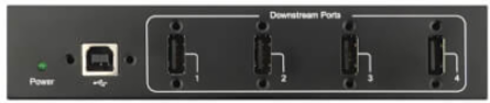 Industrial-Grade USB 2.0 Hub, 4-Port, 15 kV ESD Immunity, Metal Housing, Wall/DIN Mountable