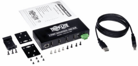 4-Port USB 2.0 Hub with 15 kV ESD Protection, Metal Housing, 480 Mbps Speed
