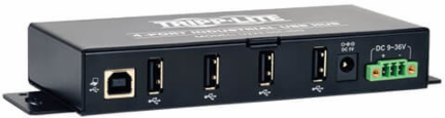4-Port USB 2.0 Hub with 15 kV ESD Protection, Metal Housing, 480 Mbps Speed
