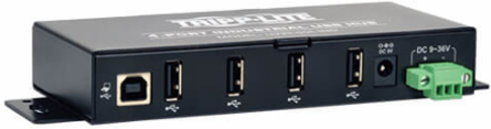 4-Port USB 2.0 Hub with 15 kV ESD Protection, Metal Housing, 480 Mbps Speed