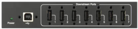 Industrial-Grade USB 2.0 Hub, 7-Port, 15 kV ESD Immunity, Metal Housing, Wall/DIN Mountable