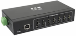 Industrial-Grade USB 2.0 Hub, 7-Port, 15 kV ESD Immunity, Metal Housing, Wall/DIN Mountable