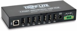 7-Port Industrial-Grade USB 2.0 Hub, Metal Housing, 15 kV ESD Immunity, 1 ft
