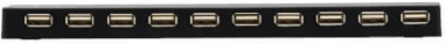 USB 2.0 Hub, 10-Port, with Power Supply and International Plug Adapters