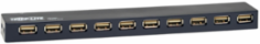 10-Port USB 2.0 Hub, 480Mbps Data Rate, 5V 4A Output