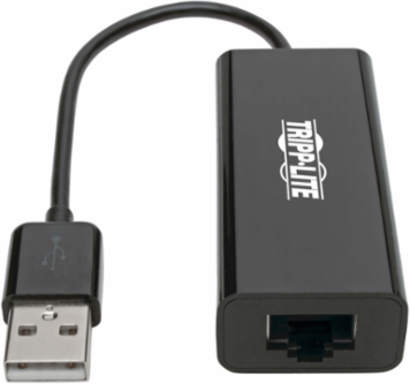 USB 2.0 Ethernet NIC Adapter, 10/100 Mbps, RJ45, Plug and Play, Black