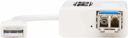 USB 2.0 Ethernet NIC Adapter, 10/100 Mbps, Multimode Fiber, LC Connector