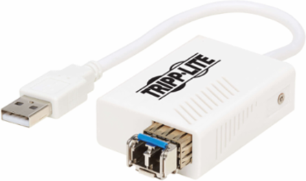USB 2.0 Ethernet NIC Adapter, 10/100 Mbps, Multimode Fiber, LC Connector