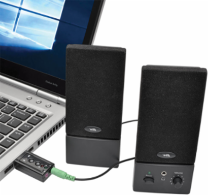 Virtual 7.1-Channel USB External Sound Card with Dual 3.5 mm Ports