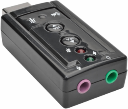 Virtual 7.1-Channel USB External Sound Card with Dual 3.5 mm Ports