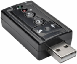 Virtual 7.1-Channel USB External Sound Card with Dual 3.5 mm Ports