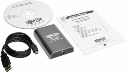 USB 2.0 to VGA Dual-Monitor Adapter, 1920 x 1080 @ 60 Hz, 128 MB SDRAM