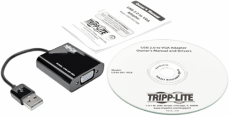 USB 2.0 to VGA Multi-Monitor Adapter, 1080p @ 60 Hz, 128 MB SDRAM