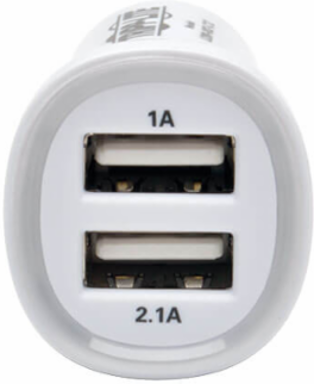 Dual-Port USB Car Charger, 5V 3.1A, 12V DC Lighter Socket