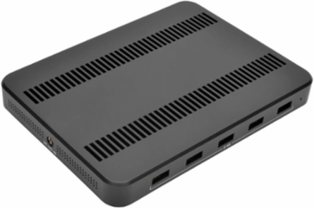 5-Port USB Charging Station, 12V 4A, 48W Output with Device Storage