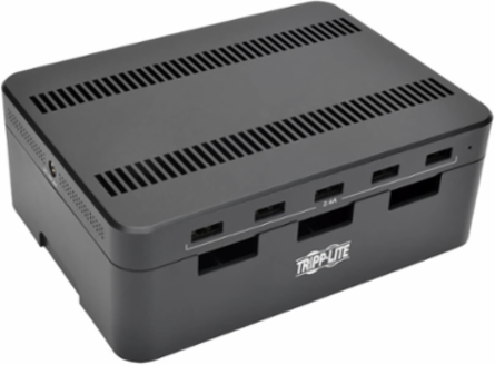5-Port USB Charging Station, 12V 4A, 48W Output with Device Storage