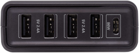 5-Port USB Charging Station, 110W Max, 4 USB-A & 1 USB-C PD 3.0