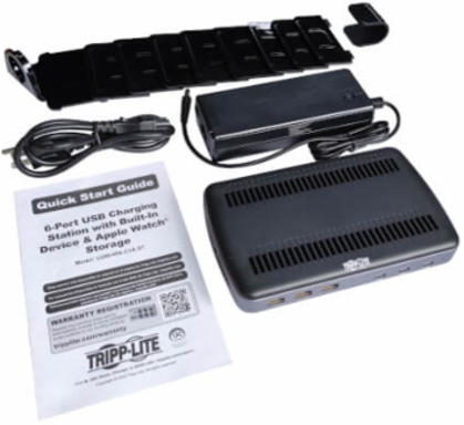120W Multi-Device Charging Station, 60W USB-C, 2x 20W USB-C, 3x USB-A Ports, with Storage