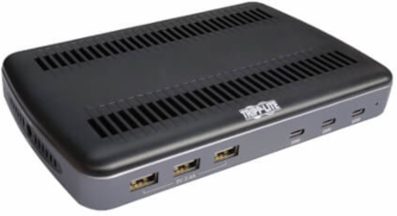 120W Multi-Device Charging Station, 60W USB-C, 2x 20W USB-C, 3x USB-A Ports, with Storage