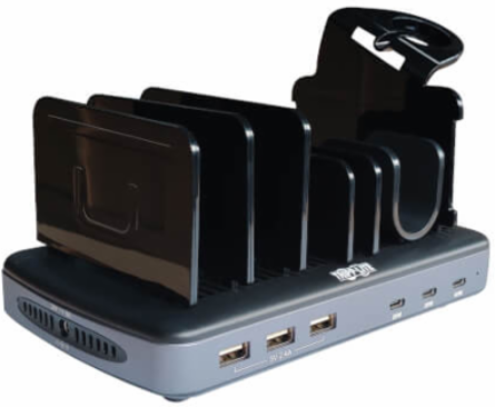 120W Multi-Device Charging Station, 60W USB-C, 2x 20W USB-C, 3x USB-A Ports, with Storage