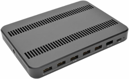 7-Port USB Charging Station, 15V 4A Output, Quick Charge 3.0, USB-C