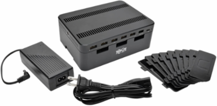 7-Port USB Charging Station, 15V 4A Output, Quick Charge 3.0, USB-C