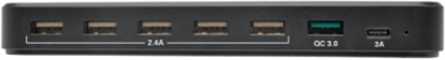 7-Port USB Charging Station, 15V 4A Output, Quick Charge 3.0, USB-C